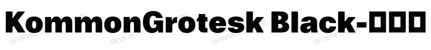 KommonGrotesk Black字体转换